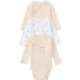 TEX BABY Body bébé corail-blanc 1 coton la naissance lot de 3 bodies