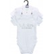 TEX BABY Body bébé bleu manches courtes 6 mois lot de 3 bodies