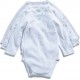 TEX BABY Body bébé blanc/gris 1 coton 1 mois lot de 3 bodies