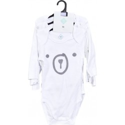 BIO TEX BABY Body bébé BIO blanc manches longues 18 mois TEX BABY lot de 3 bodies