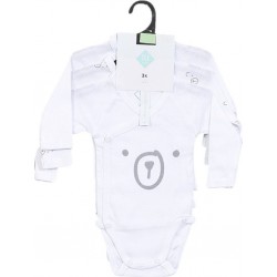 TEX BABY Body bébé gris manches longues 1 mois lot de 3 bodies