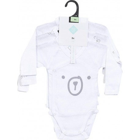 TEX BABY Body bébé blanc dès la naissance lot de 3