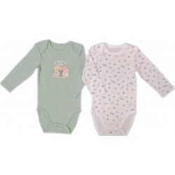 DISNEY Body Vert 100% Coton lot de 2