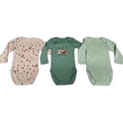 TEX BABY Body Multicolor 100% Coton bio lot de 3