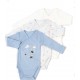 TEX BABY Body Multicolor 100% Coton bio lot de 3