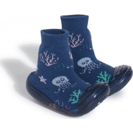 TEX BABY Chaussette Intérieur Extérieur Bleu la paire de chaussette