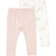 TEX Legging bébé rose 9 mois lot de 2