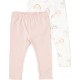 TEX Legging bébé rose 6 mois lot de 2