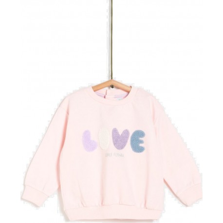 TEX BABY Sweatshirt Rose 100% Coton le sweat