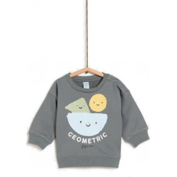 TEX BABY Sweatshirt Vert 100% Coton bio le sweat