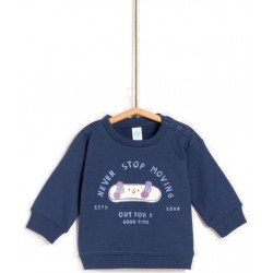 TEX BABY Sweatshirt Bleu 100% Coton bio le sweat