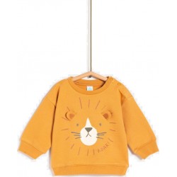 TEX BABY Sweatshirt Jaune 100% Coton bio le sweat