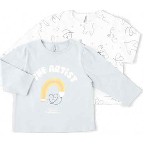 TEX BABY T-shirt bébé multicolore 6 mois lot de 2