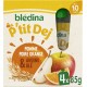 BLEDINA Compote bébé dès 10 mois pomme poire orange et avoine blé les 4 gourdes de 85g