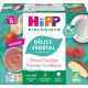 HIPP Dessert bébé brassé banane pomme framboise les 4 pots de 100g