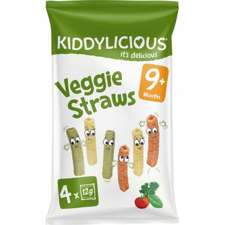 KIDDYLICIOUS Biscuit bébé veggie straws saveur légumes dès 9 mois 48g