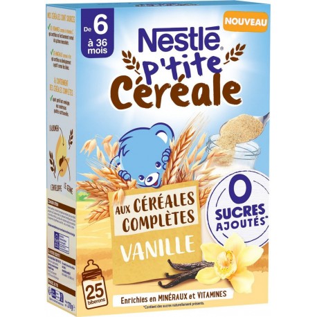 NESTLE Céréales vanille aux céréales complètes sans sucres ajoutés 270g