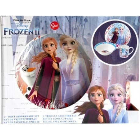 NC Coffret repas 3 pièces La reine des Neiges le coffret