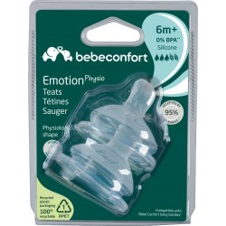 BEBECONFORT Tétine perfect sense silicone 4 mois et plus lot de 2 tétines