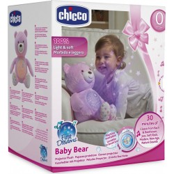 CHICCO Veilleuse ourson projecteur Baby Bear rose la veilleuse