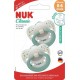 NUK Sucettes bleu silicone 0-6 mois Classic lot de 2 sucettes