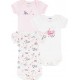 PETIT BATEAU Body bébé fille rouge/blanc coton Bio 12 mois lot de 3 bodies