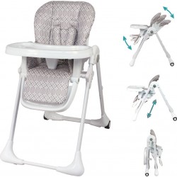 NC Bambisol Chaise Haute Bébé Evolutive Pliable | Roulettes | Zen