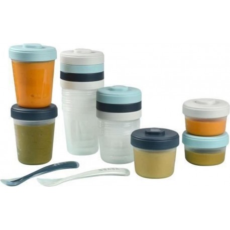 NC Beaba Pack 1er Repas, Portion Clip De Conservation (2x90ml + 4x150ml + 6x250ml)