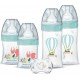 Lot De 4 Biberons Naissance Tétine Plate Anti-colique (2x150ml Et 2x270ml), + Une Sucette Naissance