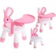 NC Table Chaise A Manger Pour Enfant Lapin 31cm X 31cm X 45cm