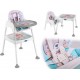 NC Chaise Haute Enfant Bébé, Table, Table D'appoint, Chaise 3 En 1, Bleue