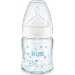 NUK Biberon en verre 1er âge col large 120ml le biberon de 120ml