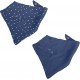 Lot De 2 Bavoirs Bébé bandana 41cm Bleu Foncé