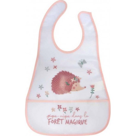 Bavoir Scratch Bébé forêt Magique 45cm Blanc