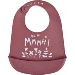 Silicone Bavoir Bébé forêt Magique 30cm Bois De Rose