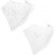 Lot De 2 Bavoirs Bébé bandana 41cm Blanc