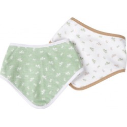 Lot De 2 Bavoirs Bébé koala 41cm Blanc & Vert