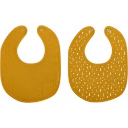 NC Lot De 2 Bavoirs Bébé absorbant 27cm Moutarde