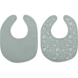 NC Lot De 2 Bavoirs Bébé absorbant 27cm Vert Céladon