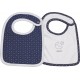 NC Bavoirs Lot De 2 En Coton Bleu