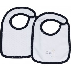 Bavoirs Lot De 2 En Coton Blanc