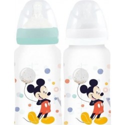 NC Lot De 2 Biberons Mickey Cool 360ml Anti Coliques Débit 3 Positions