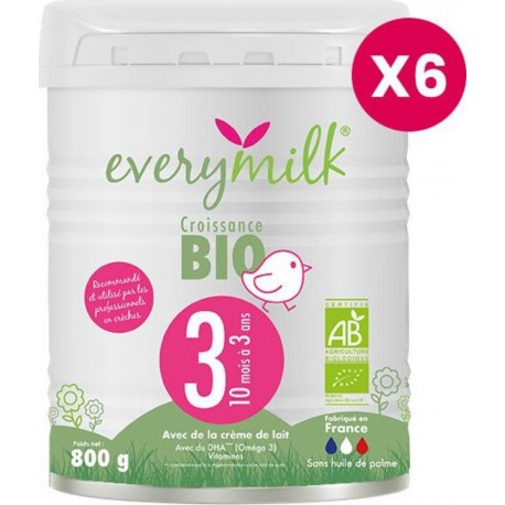 Lait Infantile Bio Everymilk 3 Croissance De 10 Mois À 3 Ans