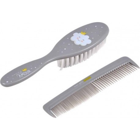 NC Set De Coiffure 2 Pièces Bébé nuage 15cm Gris