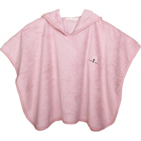 Eveil Et Nature Poncho Eponge 0/24 Mois Coton Bio Bois De Rose