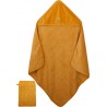 EVEIL & NATURE Eveil Et Nature Cape De Bain Et Gant 75x75 Cm Coton Bio Ambre