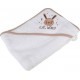 Cape De Bain En Coton lapin 75cm Beige & Blanc