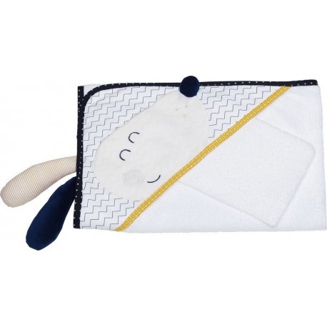 Cape De Bain Et Gant 75x75cm En Coton Blanc