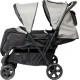 NC Bambisol Poussette Double Enfants Rapprochés | Habillage Pluie | Noir Gris