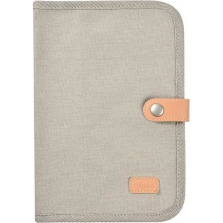 NC , Protege Carnet De Santé Canvas Gris Perle